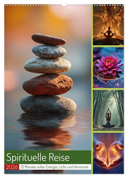 Spirituelle Reise (Wandkalender 2026 DIN A2 hoch), CALVENDO Monatskalender