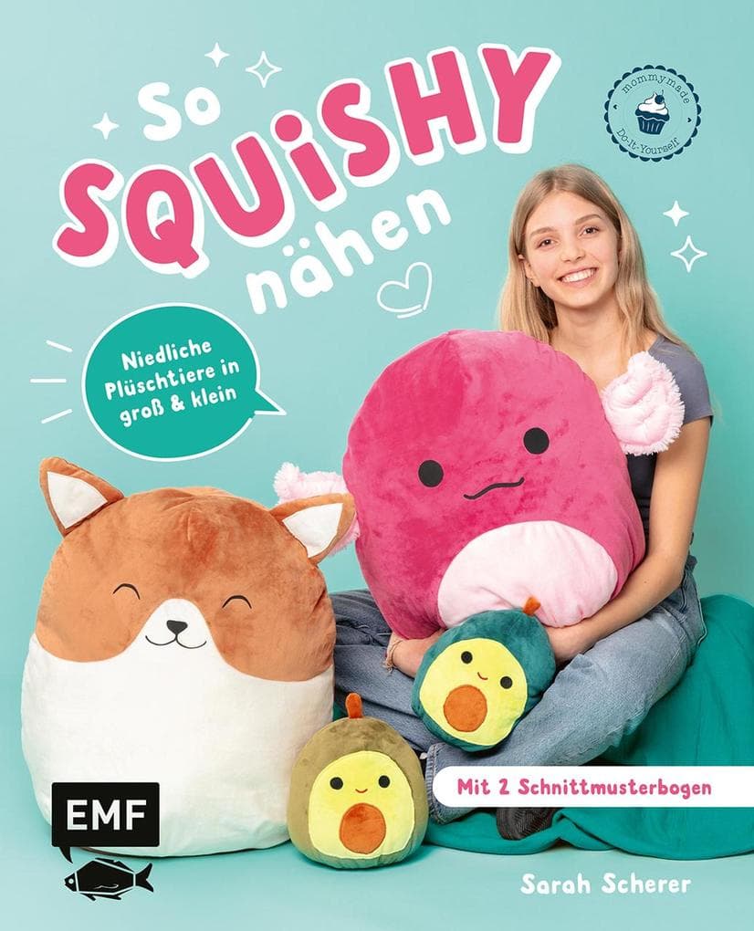 So squishy nähen: Niedliche Plüschtiere in groß und klein für Squishmallow-Fans mit @mommymade