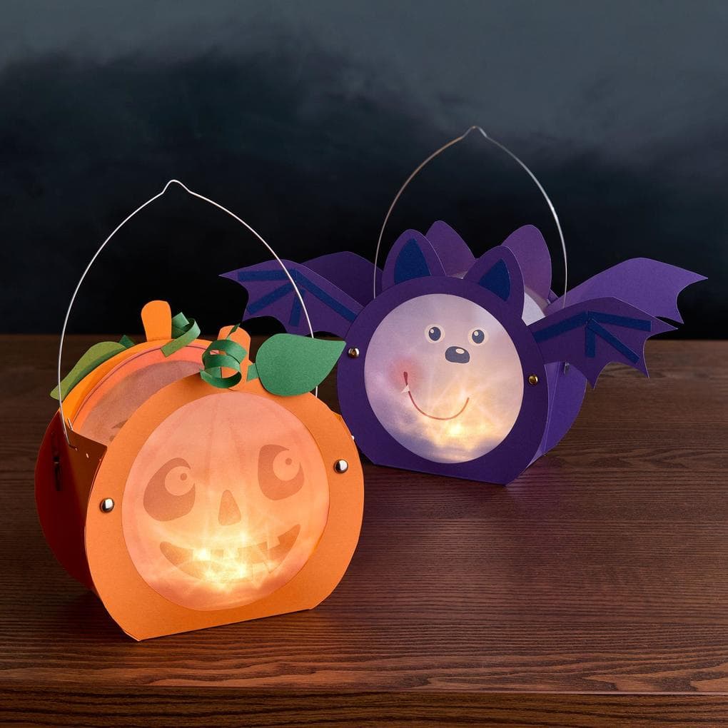 Bastelset - Mini-Klammerlaternen Halloween