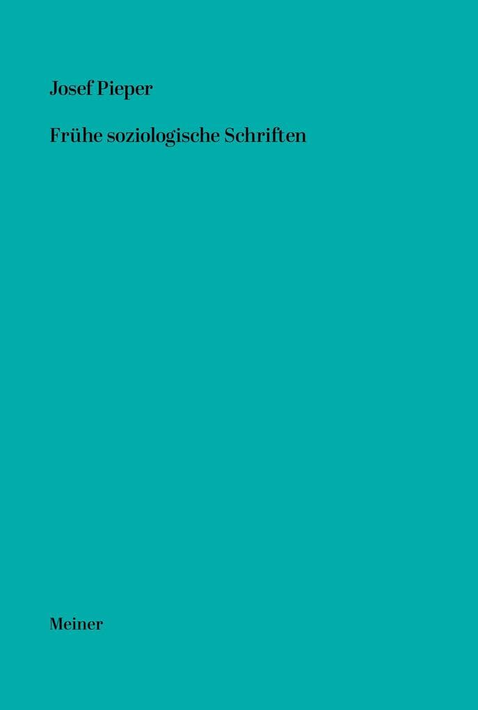 Frühe soziologische Schriften