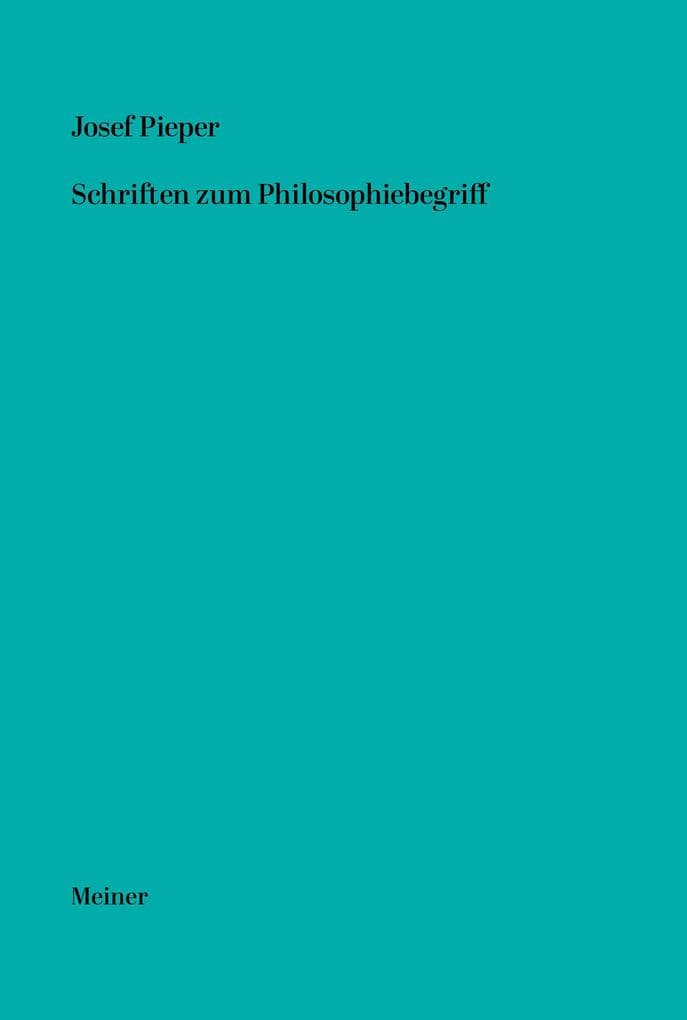 Schriften zum Philosophiebegriff