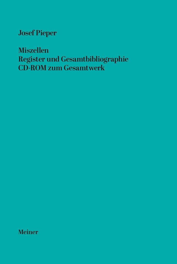 Miszellen. Register und Gesamtbibliographie