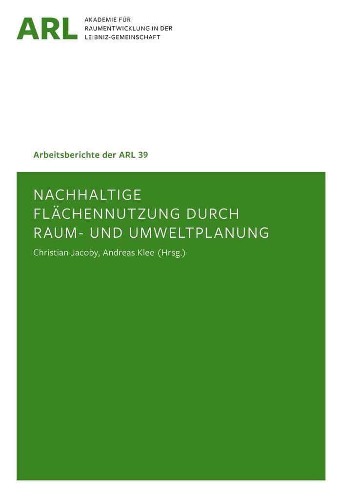Nachhaltige Flächennutzung durch Raum- und Umweltplanung