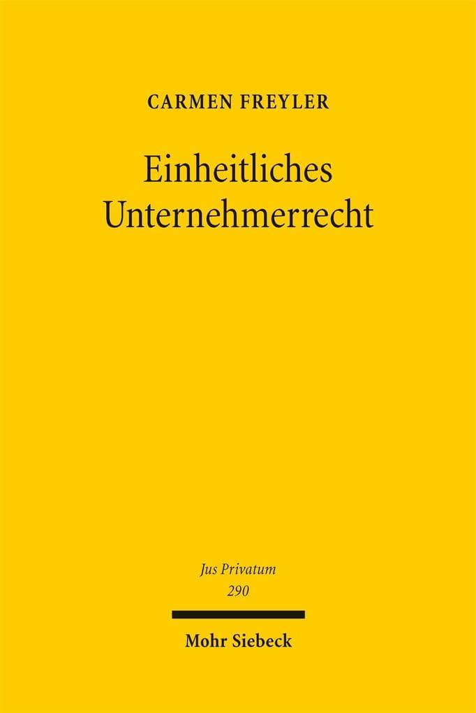 Einheitliches Unternehmerrecht