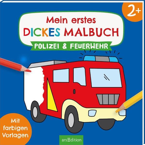 Mein erstes dickes Malbuch ab 2 - Polizei & Feuerwehr