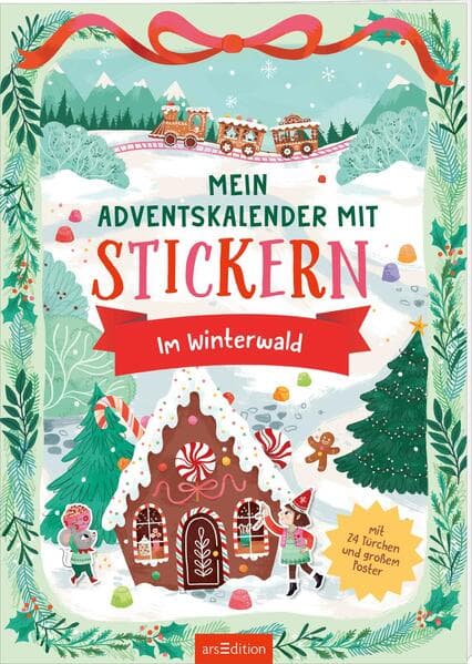 Mein Adventskalender mit Stickern - Im Winterwald