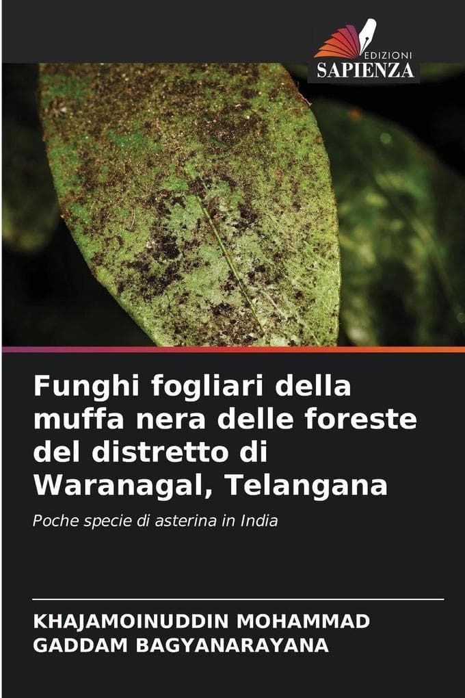 Funghi fogliari della muffa nera delle foreste del distretto di Waranagal, Telangana
