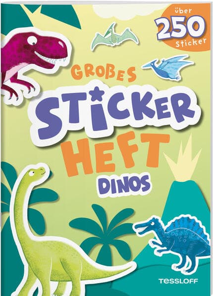 Großes Stickerheft. Dinos