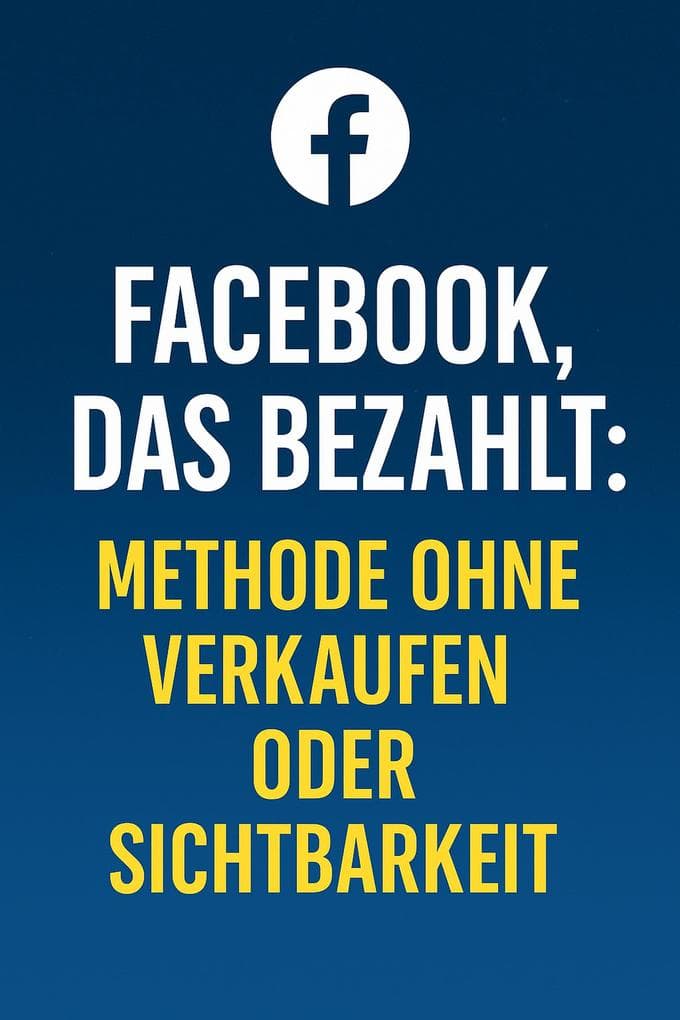 Facebook, das bezahlt: Methode ohne Verkaufen oder Sichtbarkeit
