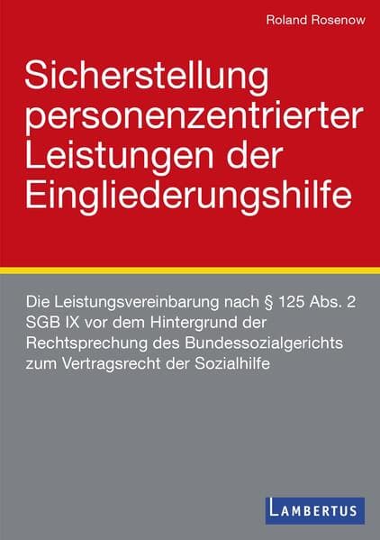 Sicherstellung personenzentrierter Leistungen der Eingliederungshilfe