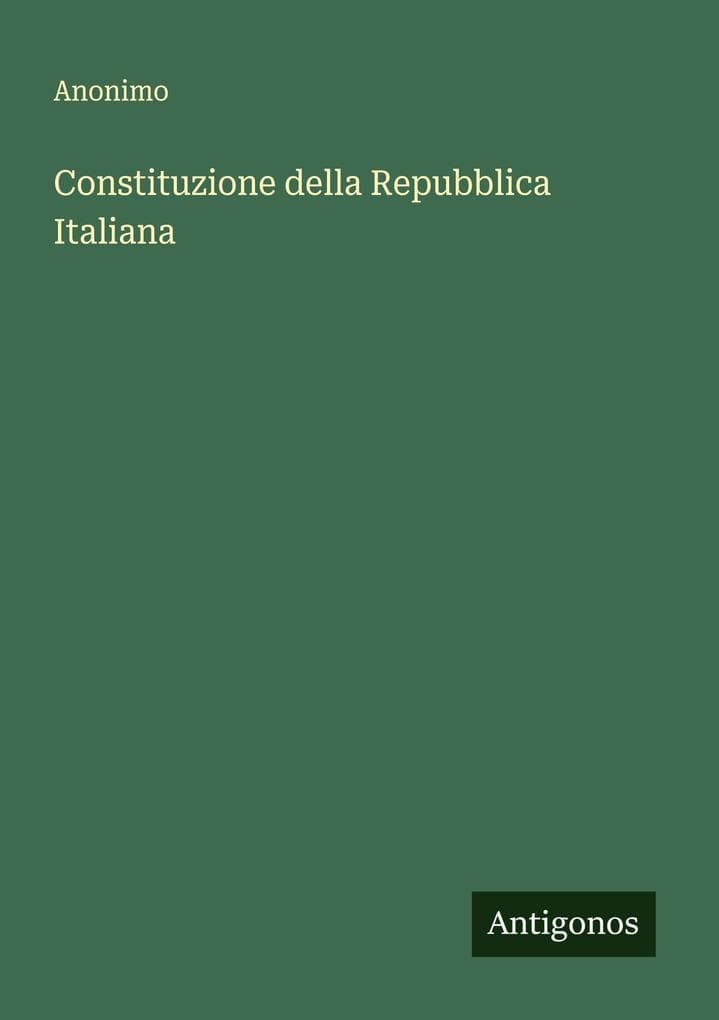 Constituzione della Repubblica Italiana