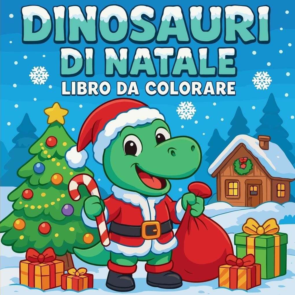 Dinosauri di Natale - Libro da colorare