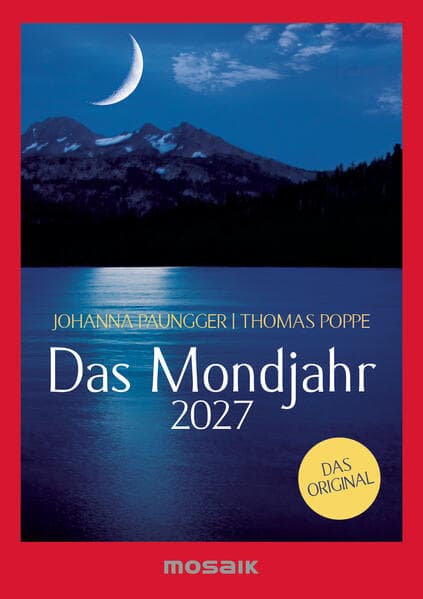 Das Mondjahr 2027 - s/w Taschenkalender