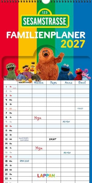 Sesamstraße Familienkalender 2027