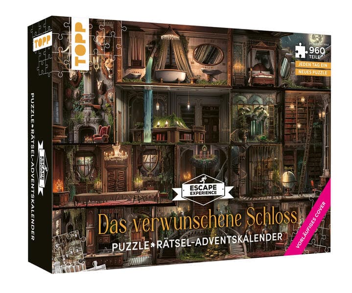 Puzzle-Rätsel-Adventskalender: Das verwunschene Schloss - 24 Puzzles mit insgesamt 960 Teilen
