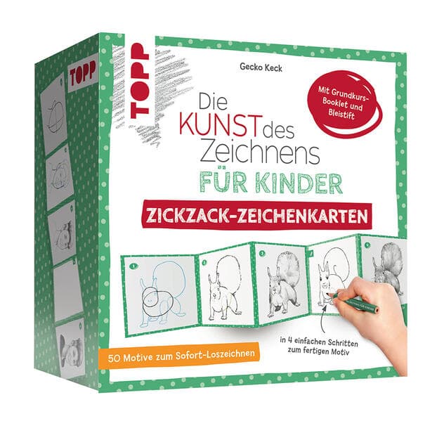 Die Kunst des Zeichnens für Kinder Zickzack-Zeichenkarten