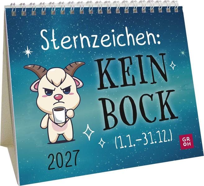 Mini-Kalender 2027: Sternzeichen Keinbock (1.1. -31.12.)