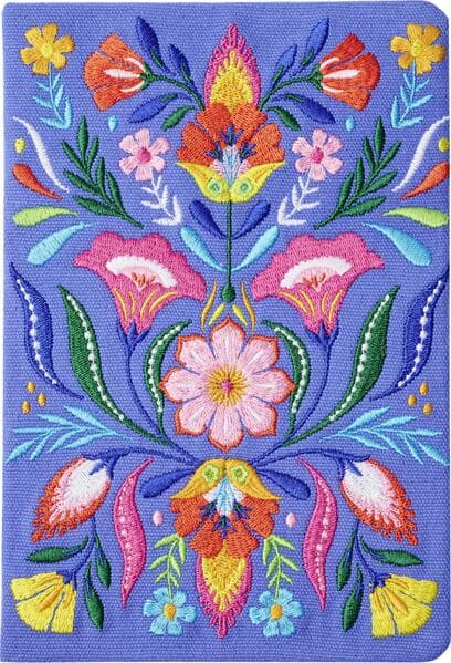 Fiesta del Sol Notizbuch bestickt A5 - 240 Seiten, königsblau