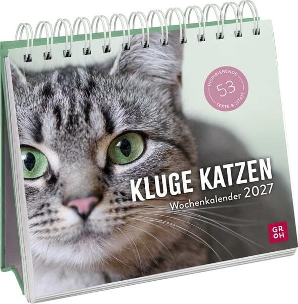 Wochenkalender 2027: Kluge Katzen