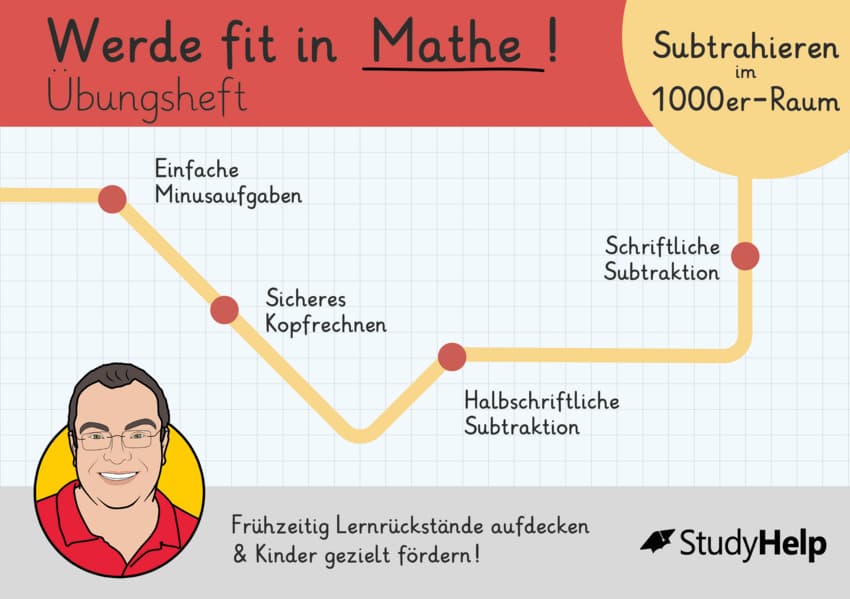 Werde fit in Mathe - Subtraktion bis 1000: Übungsheft für die 3. Klasse
