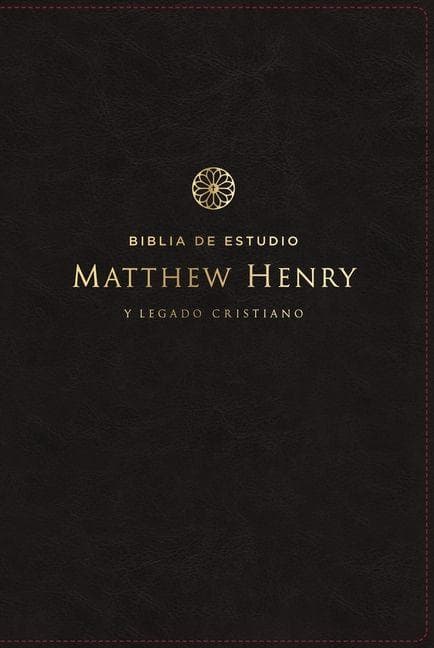 RVR, Biblia de estudio Matthew Henry y legado cristiano, Leathersoft, Negro, Interior a dos colores, Comfort Print