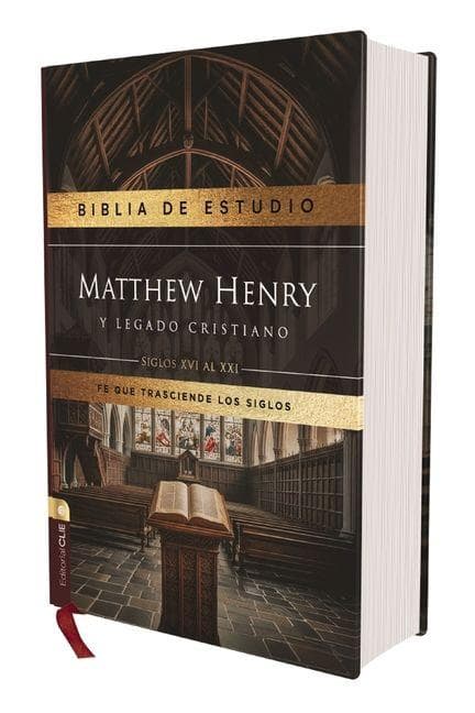 RVR, Biblia de estudio Matthew Henry y legado cristiano, Tapa dura, Interior a dos colores, Comfort Print
