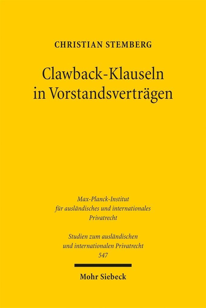 Clawback-Klauseln in Vorstandsverträgen