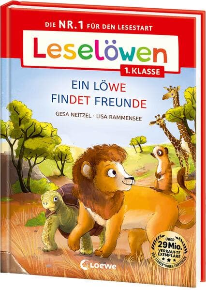Leselöwen 1. Klasse - Ein Löwe findet Freunde (Großbuchstabenausgabe)