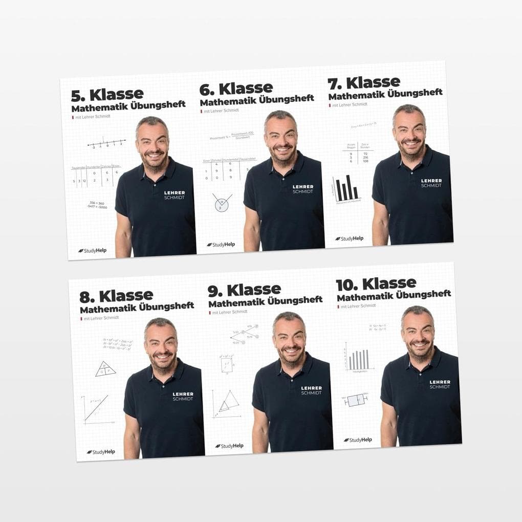 Mathe 5. bis 10. Klasse Übungsheft Set von Lehrer Schmidt