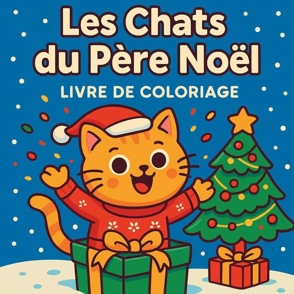 Les Chats du Père Noël - Livre de coloriage