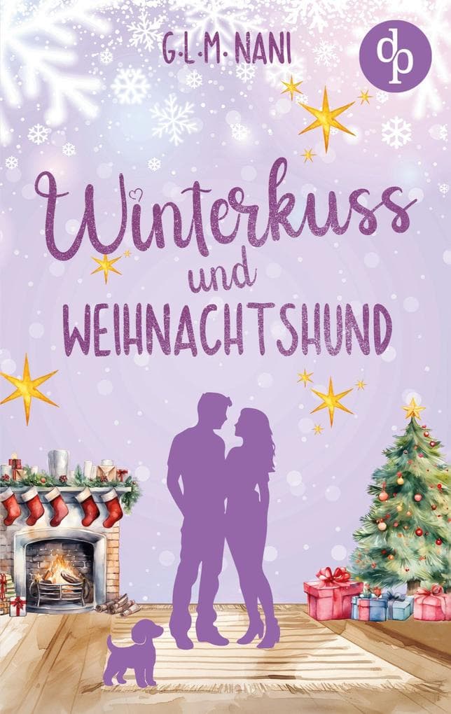 Winterkuss und Weihnachtshund