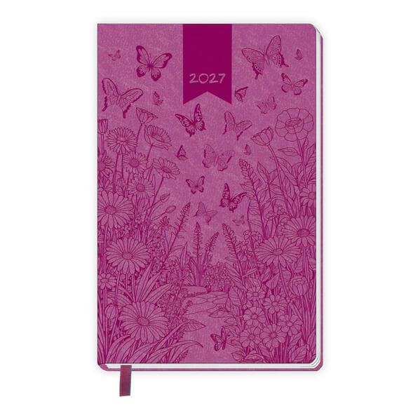TRÖTSCH - Taschenkalender A6 Soft Touch Schmetterlinge 2027