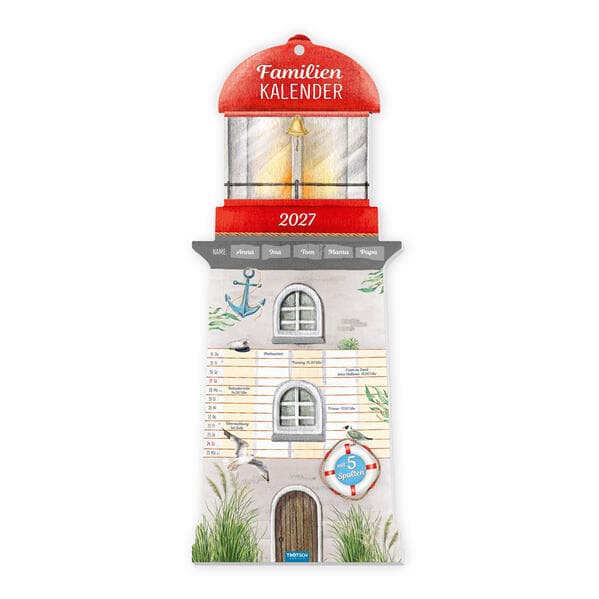 TRÖTSCH - Formkalender Familienkalender Leuchtturm 2027