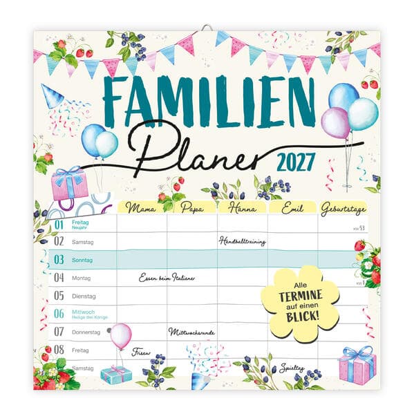 TRÖTSCH - Broschürenkalender Familienplaner 2027