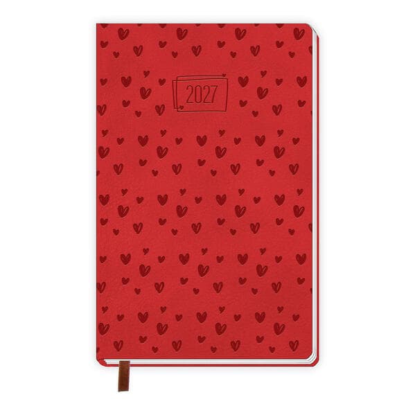 TRÖTSCH - Taschenkalender A6 Soft Touch Herzchen 2027