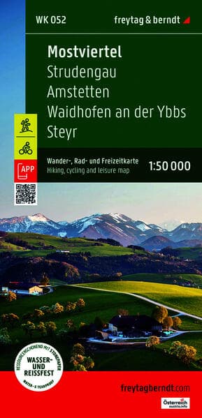 freytag & berndt Wanderkarte Mostviertel, Strudengau - Donauland - Amstetten - Waidhofen an der Ybbs - Steyr 1:50.000