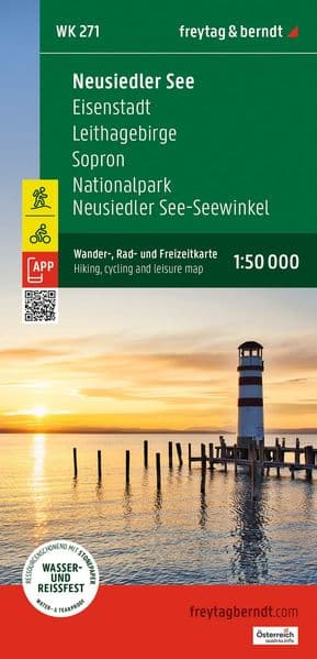 freytag & berndt Wanderkarte Neusiedler See, Eisenstadt - Leithagebirge - Rust - Sopron - Nationalpark Neusiedler See - Seewinke 1:50.000