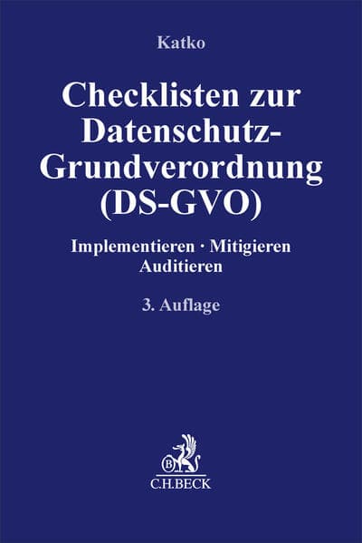 Checklisten zur Datenschutz-Grundverordnung (DS-GVO)