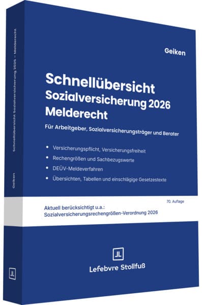 Schnellübersicht Sozialversicherung 2026 Melderecht