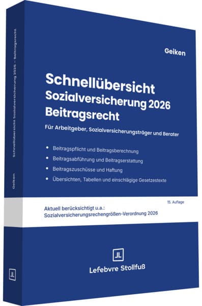 Schnellübersicht Sozialversicherung 2026 Beitragsrecht