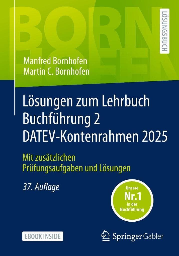 Lösungen zum Lehrbuch Buchführung 2 DATEV-Kontenrahmen 2025