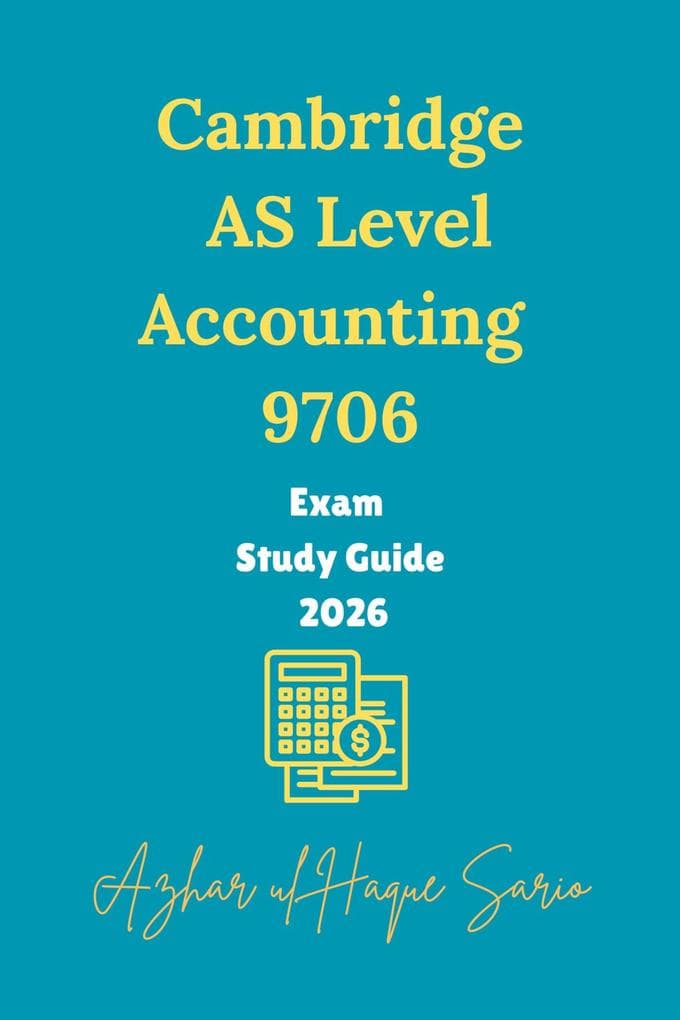Cambridge AS Level Accounting 9706