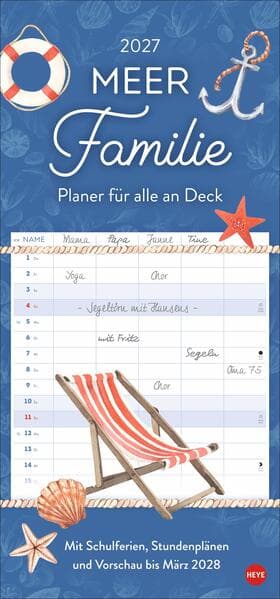 Meer Familie Familienplaner 2027 - Planer für alle an Deck