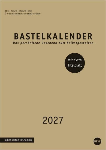 Premium-Bastelkalender gold A4 2027