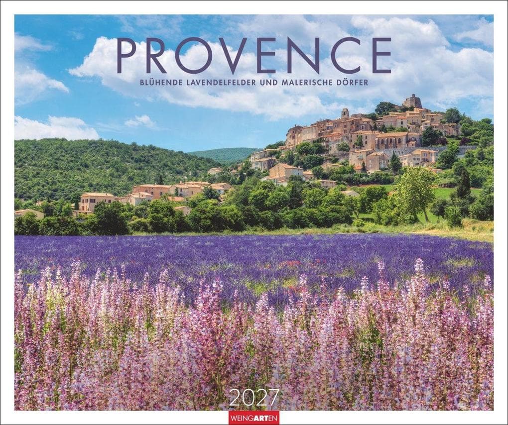 Provence Kalender 2027 - Blühende Lavendelfelder und malerische Dörfer