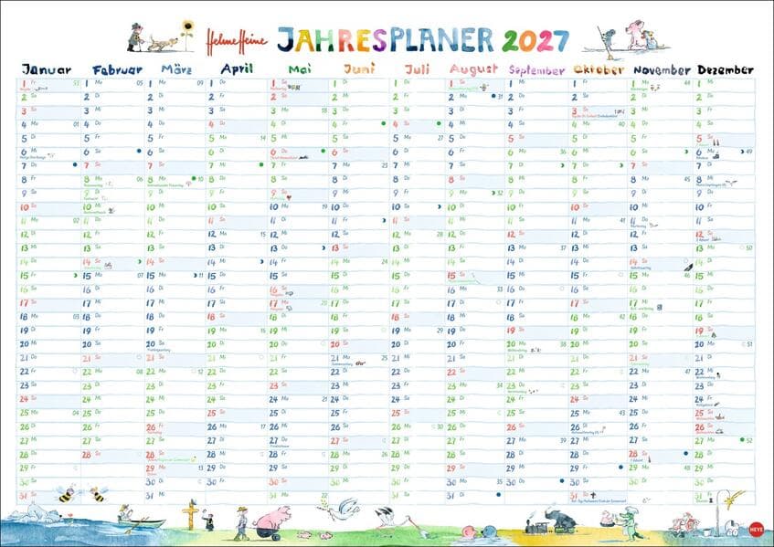 Helme Heine: Tafelkalender A3 2027