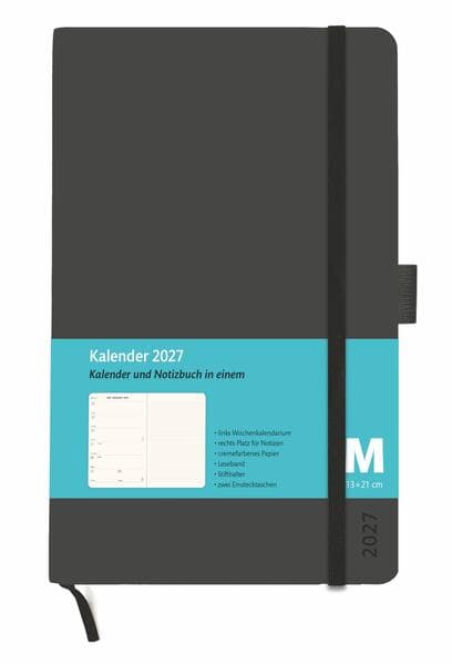 Kombitimer schwarz mittel 2027