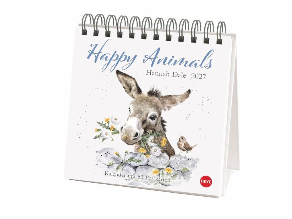 Hannah Dale: Happy Animals Premium-Postkartenkalender 2027