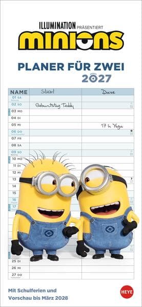 Minions Planer für zwei 2027