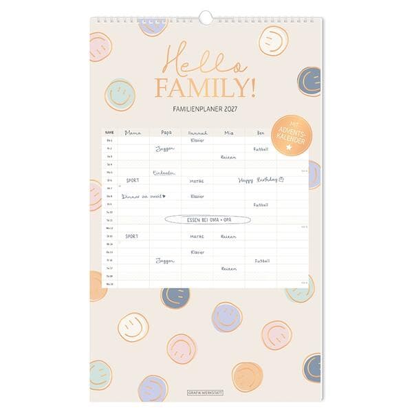 Familienplaner 2027 Hello Family!